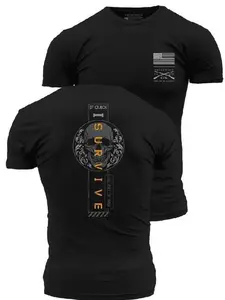 Grunt Style Men's I Survive 2 Sided T-Shirt, Classic American Shirt, Grunt Style Outfit, Unisex Cotton Menswear Top For Men, All Sizes