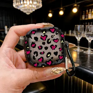 Colorful Leopard Print Protective Case Cover for Apple AirPods 1/2/3/4/pro/pro2, Tpu Texture, Lightweight & Durable, Anti-Scratch, Shockproof