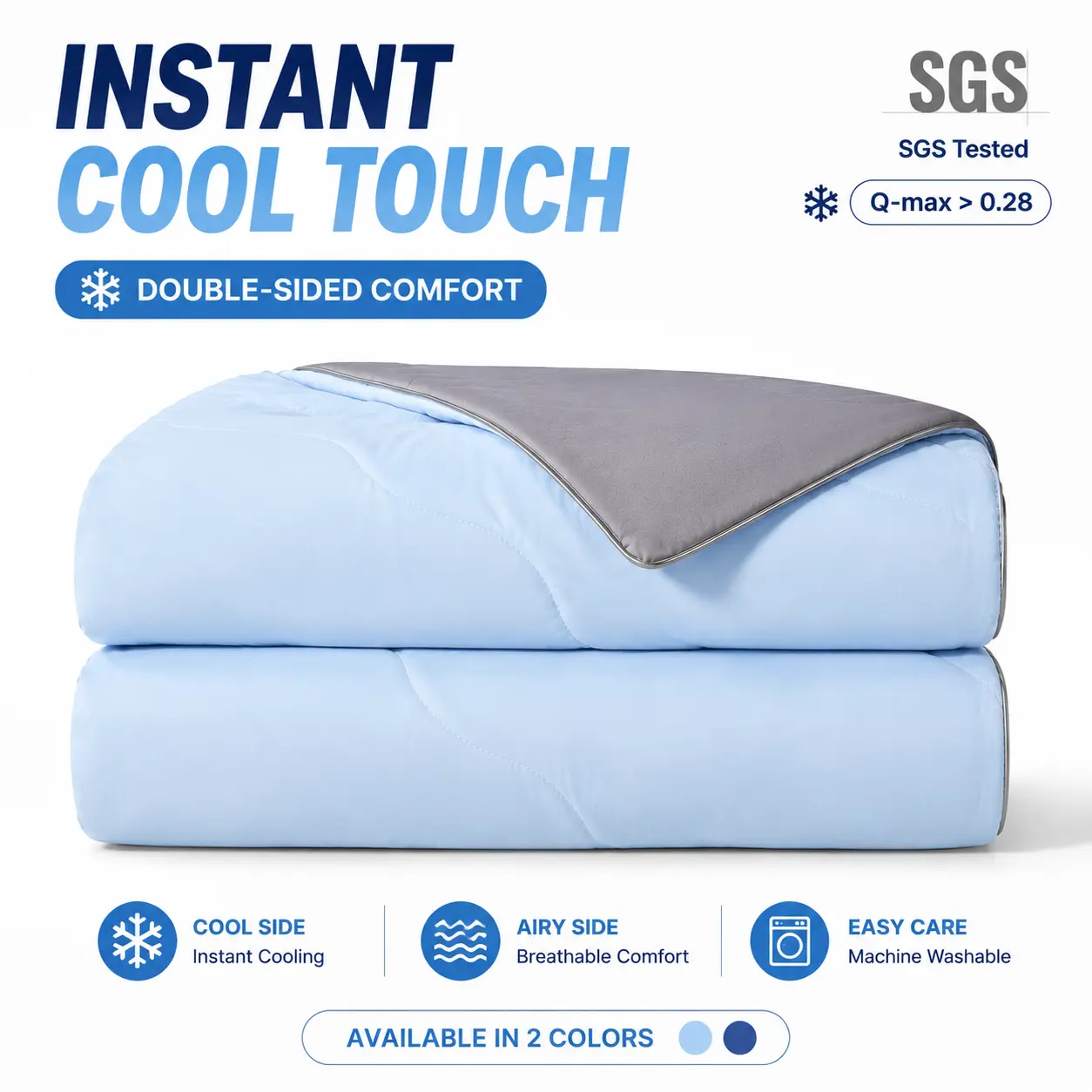 Cooling Comforter for Hot Sleepers Double Sided Cooling Blanket Lightweight Breathable Summer Bedding Machine Washable | CANSUNCH