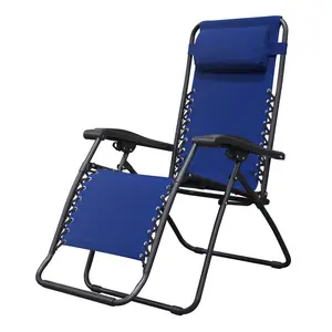 Caravan Sports Zero Gravity Outdoor Folding Camping Patio Lounge Chair, Blue