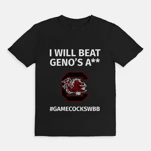 UofSC WBB Tee in Black Dawn Staley Geno Gamecocks
