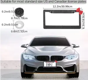 1 Pack Bling License Plate Frame, Rhinestone Premium Stainless Steel License Plate Frame, Facets Clear Color Rhinestone Crystal, Girly Car Accessories Automotive Vehicle c