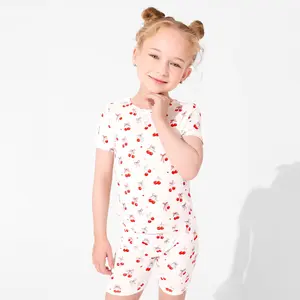 Cherry On Top Bamboo Kids Pajama Short Set