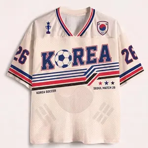Custom Number South Korea Soccer Jersey, Retro Korea Shirt, Custom Number Jersey