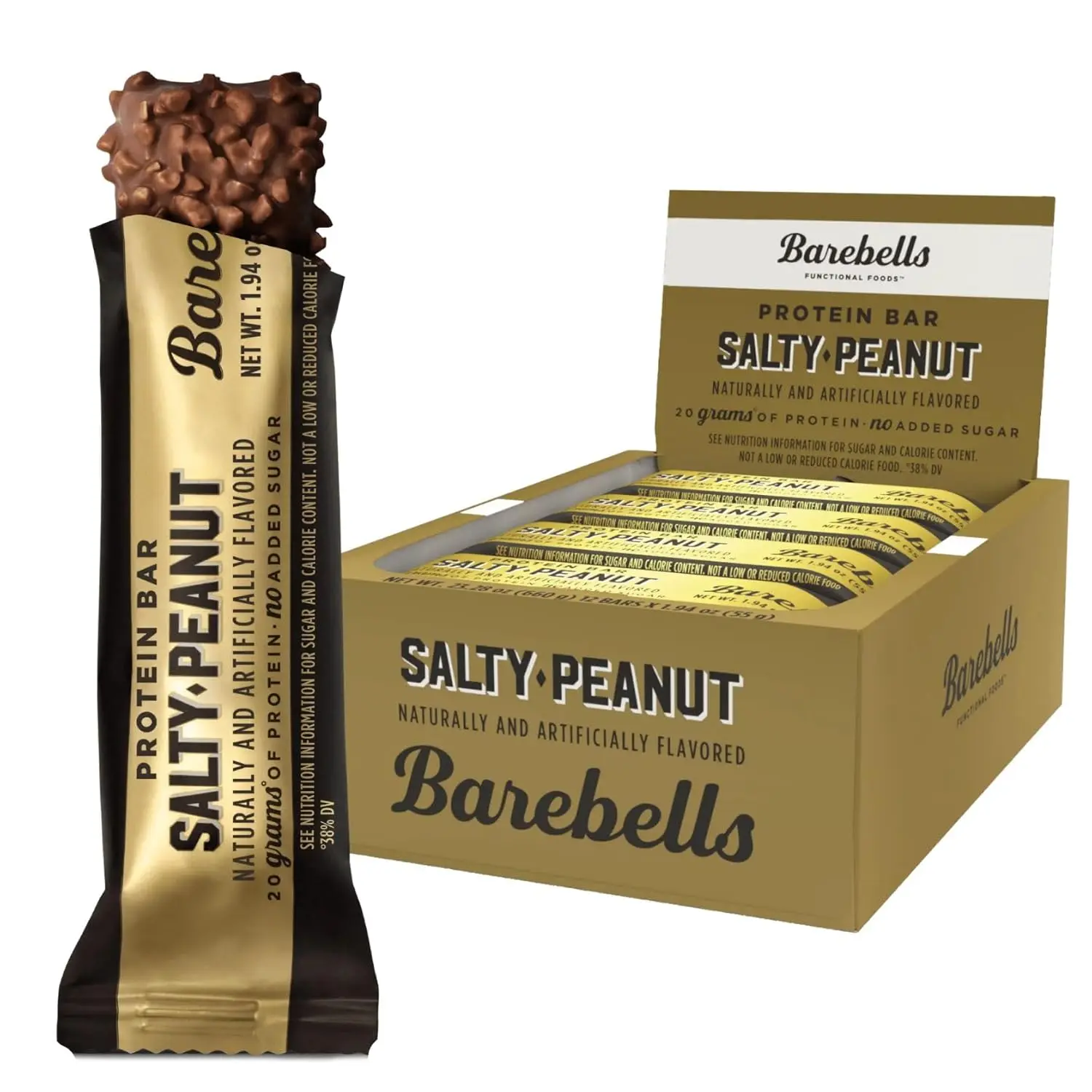 Barebells Protein Bar - Salty Peanut - 20g Protein (12 Bars)