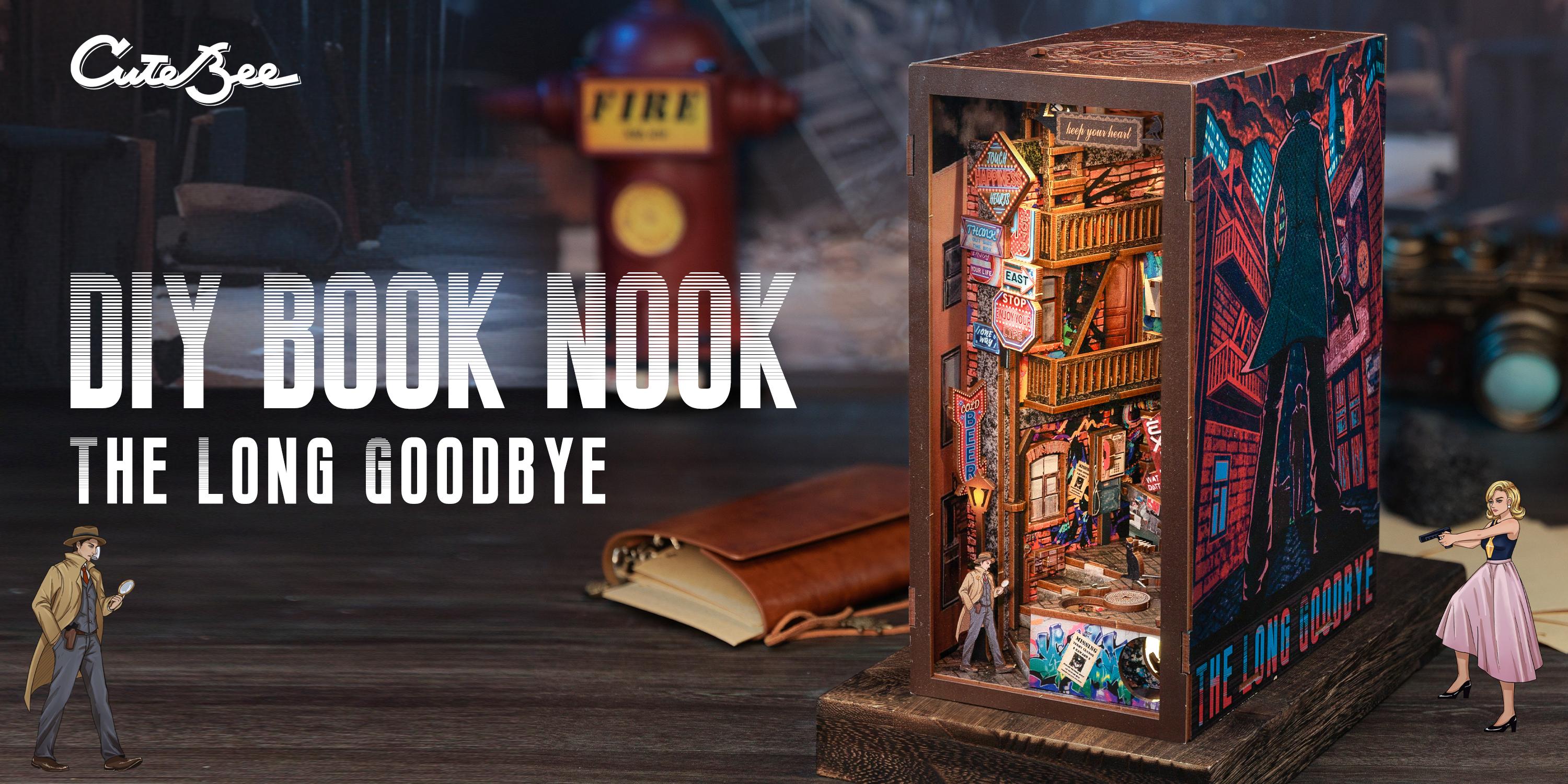 The Long Goodbye DIY Book Nook Kit, Detective Theme 3D Wooden Puzzle with Built-in LED Light, Puzzle-Solving Elements, Fun Stress Relief Assembly for Adults Teens, Exquisite Gift for Mystery Lovers Friends Family The Long Goodbye DIY Book Nook Kit, Detective Theme 3D Wooden Puzzle with Built-in LED Light, Puzzle-Solving Elements, Fun Stress Relief Assembly for Adults Teens, Exquisite Gift for Mystery Lovers Friends Family