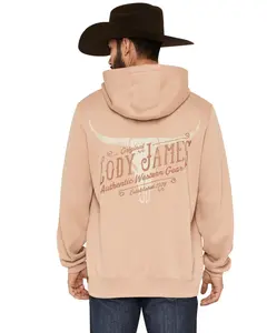 Cody James Men's Longhorn Graphic Hooded Sweatshirt - Cjsu26sw2-Tan