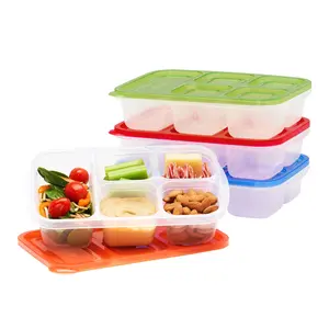 Bentgo Easyboxes 5-Compartment Food Containers 8-Piece Set - Reusable Lunchable Containers for Meal & Snack Storage