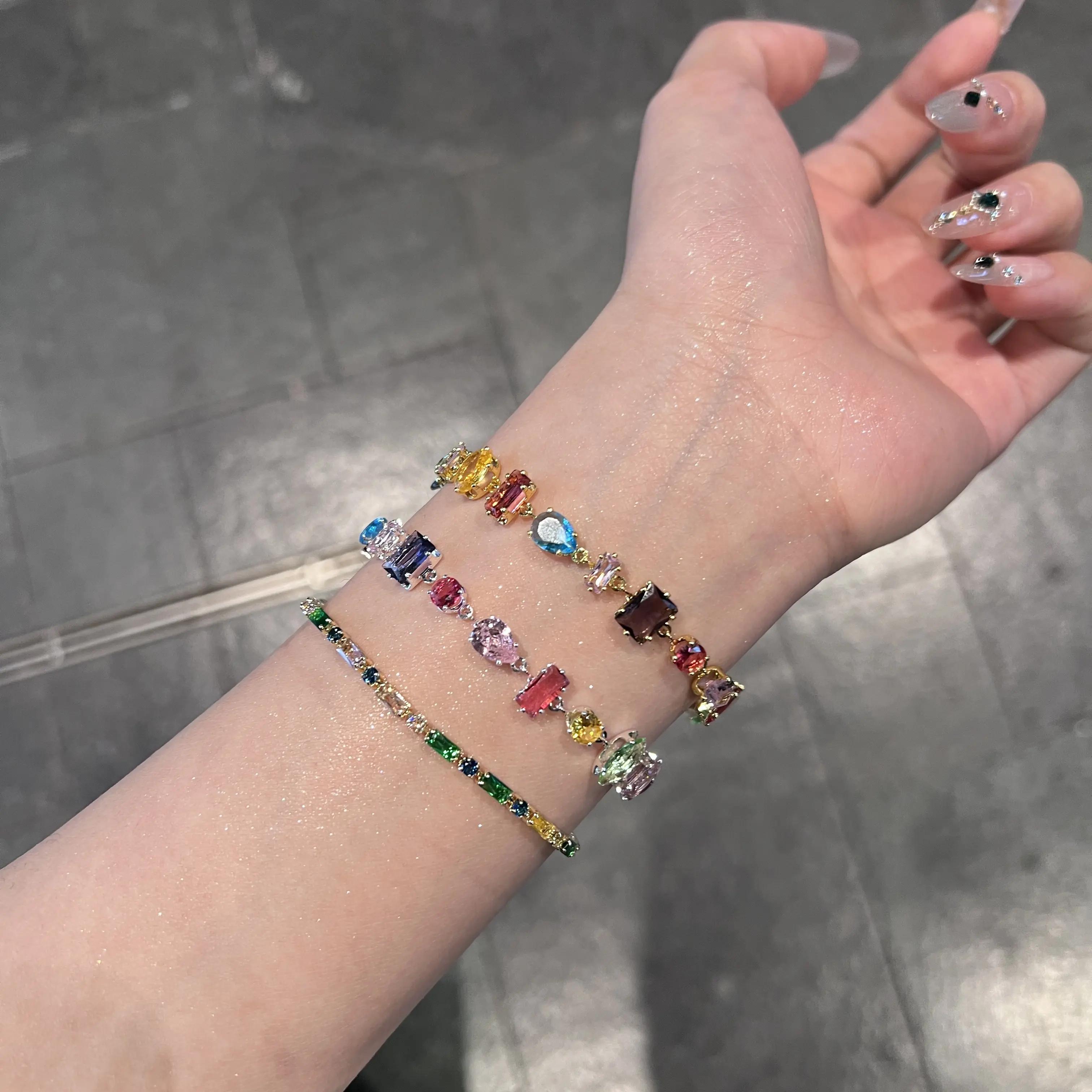 Dopamine Candy Bracelet for Women 18K Gold Plated Mood Boosting Jewelry Y2K Energy Beaded Bracelet Thoughtful Gift for Girlfriend BFF Her Jewelry valentines gifts for gf gifts for bestfriend Colorful bracelet