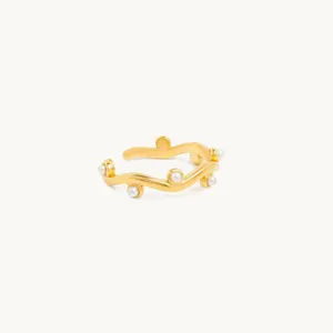 Pearl Drift Ring – Ocean-Inspired Elegance with Soft Pearls