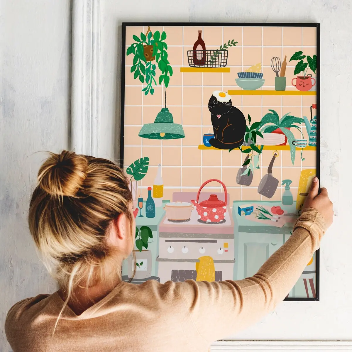 Kitchen Print Cat Chef Kitchen Art Kitchen Decor for Cat Lover Gift for Cook Housewarming Gift Poster Cute Cat Print Funny Cat Wall Artwork, Room Decor, Unframed