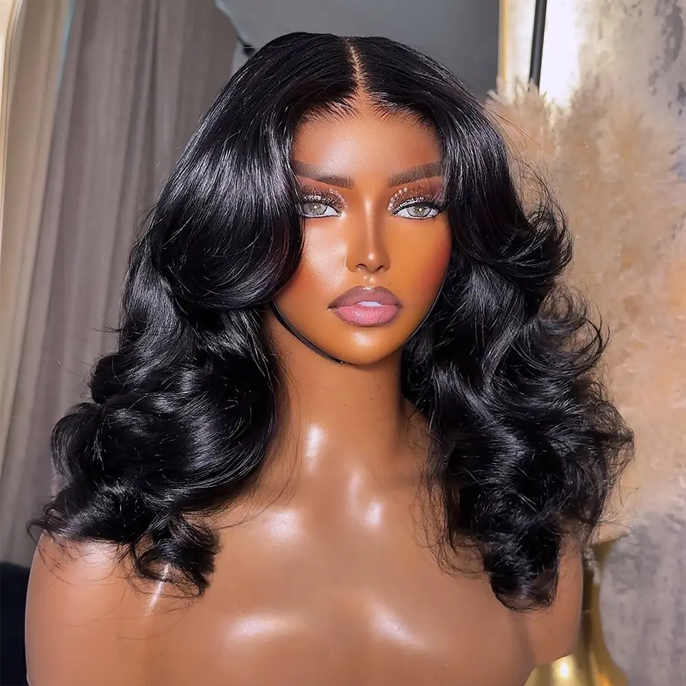Body Wave 13x6 HD Lace Frontal Wig 100% Human Hair Glueless Ready Wear Go Wig Pre plucked Natural Hairline 7x5 Tranparent HD Lace Closure Wig Beginner Friendly Wig