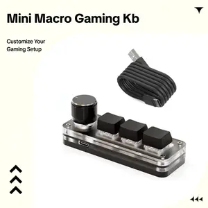 Macro Programming Keyboard Mini Hot Swap Gaming Custom Knob Keypads Red Switch 3 Keys Knob For Multimedia