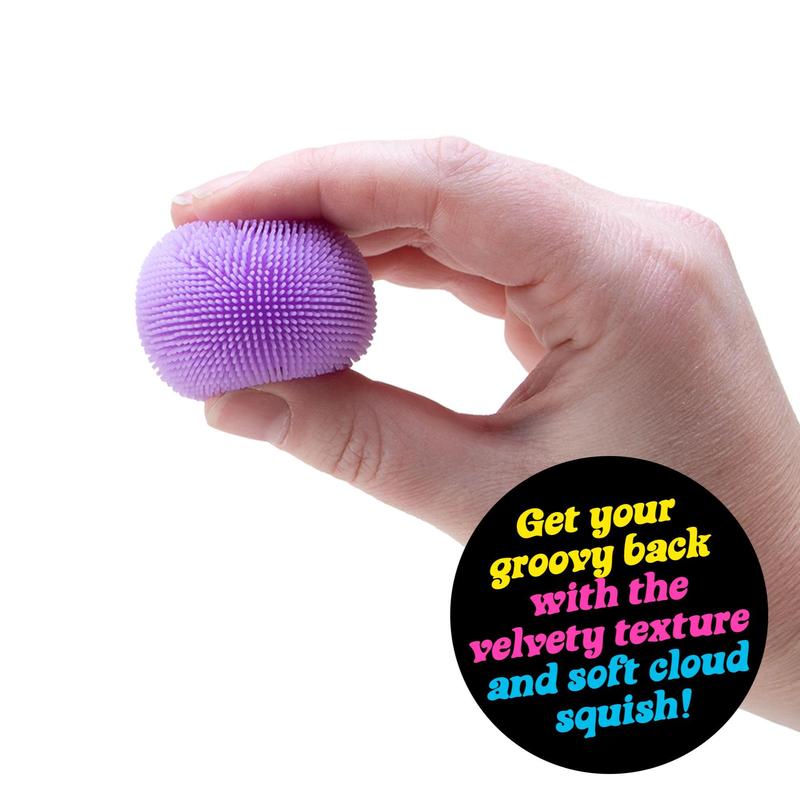NeeDoh Teenie Fuzz Ball 3-Pack – Sensory Fidget Toy with Velvet Texture – Soft Squishy Stress Relief – Ages 3+