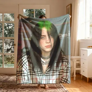 Billie Flannel Plaid Pattern Blanket, Large Size, Soft and Lightweight, Perfect for Bed, Sofa, Office, Camping, Travel, Spring Gift