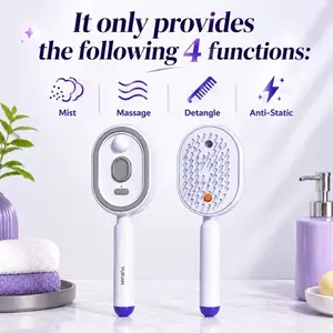 Electric Spray Air Cushion Massage Comb - Oil mist Self-Cleaning, Anti-Tangle, Anti-Static, Volumizing Hair Tool