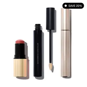 The Three Step Essentials Set – Includes Skin Mimetic Concealer + Cream Stroke Blush Stick + Lash Prototype Mascara