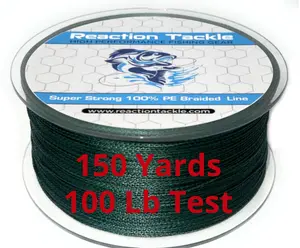 Braided Fishing Line - 150 Yards - 100 Lb Test - Moss Green