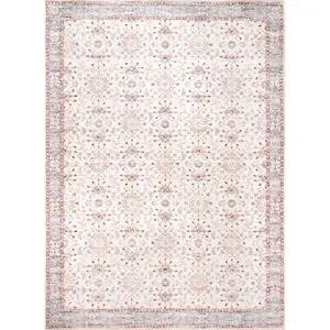 Gemma Machine Washable Transitional Floral Area Rug