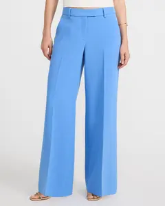 Express Editor Signature Stretch Mid Rise Wide Leg Pant