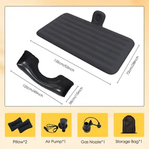 Car Inflatable Mattress Thickened Rear Seat Air Bed for Camping Travel Comfortable and Durable