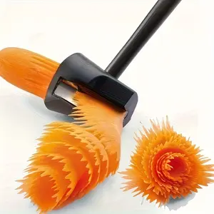 1-Piece Multifunctional Rotary Vegetable & Fruit Cutter — Slicing Tool, Carrot Carving Knife, and Sculpting Tool — Creative Spiral Funnel-Style Vegetable Peeler for Slicing and Peeling — Restaurant & Kitchen Gadget