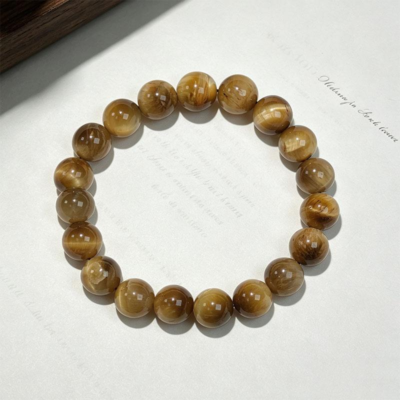 Unisex Natural Crystal Beaded Bracelets - Multi-Color Tiger Eye Jewelry with Protection Charm, Money Attraction & Good Luck, Ideal Gift for Daily Wear & Travel, Beading