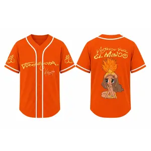 Latin Music Jersey, K-Karol Viajando Por El Mundo Baseball Jersey, Tropicoqueta Fan Shirt, Unisex Oversized Button Down Top