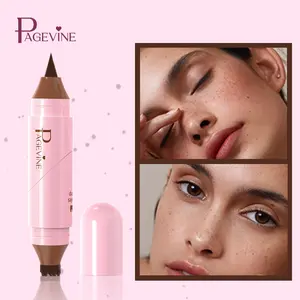 Dual-Ended Eyeliner Stamp Stick - PAGE VNE Single Item Makeup Eyeliner, Long-Lasting, Quick-Dry, Waterproof, Alcohol-Free, Natural Freckle-Creating Cosmetic