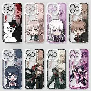 D-Danganronpa DR Game Phone Cases For iPhone 17 Promax Pro Air 16 Plus 15 14 13 12 Transparent Shockproof Protective Cover Perfect Christmas Halloween Birthday Gift