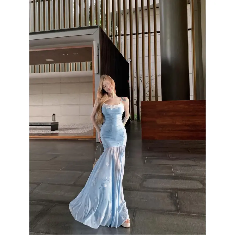 sachin and babi light blue dress Mint Dream Labyrinth Fairy Silk Crystal Fairy Gown AS IS – HelloFaerie