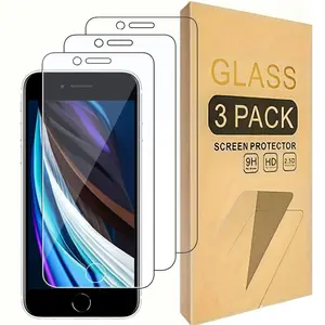 Shatterproof Tempered Glass Screen Protector for iPhone Se 2022/se 2020, iPhone 8/7, 3-Pack, 99.99% HD Clear, Easy Installation, Bubble Free