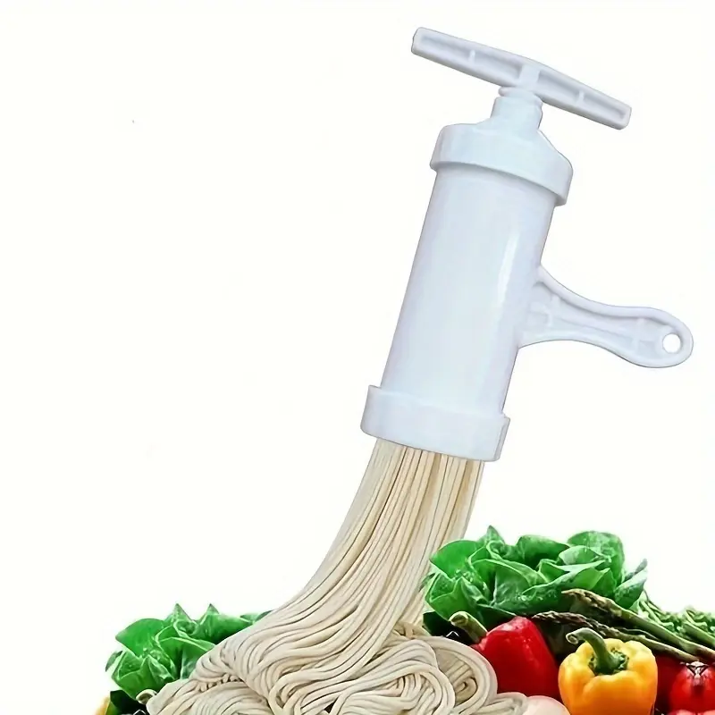 1set, 7.48IN,Manual Noodle Press Pasta Machine, Pasta Maker, Household Kitchen Cooking Thickened Plastic Handheld Noodle Press, Small Size, Space Saving, with 5 Touch Tool Options