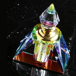 Vintage Egyptian Perfume Bottle Decorative Filled Mini Empty Glass Potion Bottles 3ML Long Cone Shape, Retro Style, Ideal for Collectors