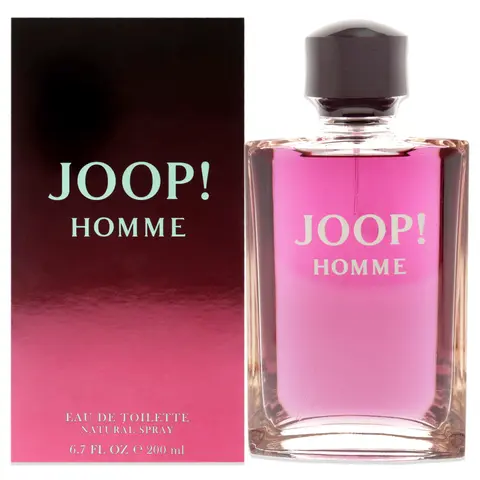 Joop Homme Eau de Toilette 6.7 oz Woody Aromatic Fragrance for Men in Pink Bottle with Black Cap Classic Oriental Fougere Scent Since 1989 daily