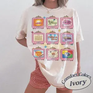 Comfort Color Retro Channel Movie Television T-Shirt, Family Matching Shirt, Channel High School Musical Hsnow sisterh Montana Shirt, Family Trip 2026