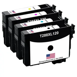 U.S. Remanufactured for Epson T288XL Black and 3 Color Combo 4-Pack