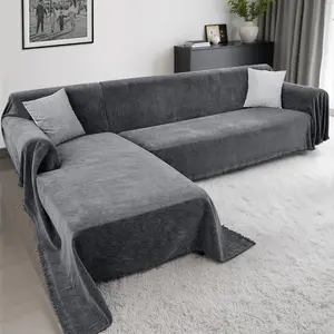 Inovaday Sofa Cover Sectional Couch Covers, 2 Pieces Washable L Shaped Couch Covers Sofa Blanket for Dogs Pet Friendly Sectional Sofa Slipcovers Furniture Covers