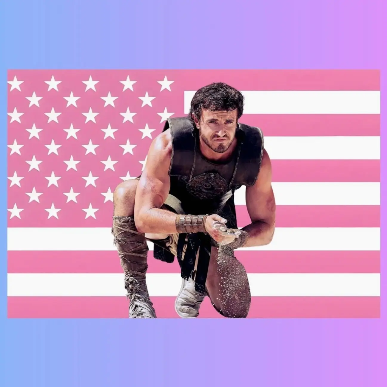 Paul Mescal Pink Flag Tapestry | Hollywood Actor Fan Decor | Movie Wall Art | Aesthetic Dorm Room Decor