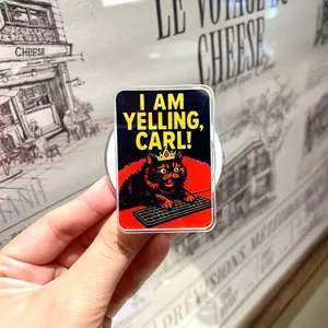 Funny Princess Donut Cat Phone Grip - Magnetic Pop Socket & Kickstand - “I Am Yelling, Carl!” Dungeon Crawler Carl Gift