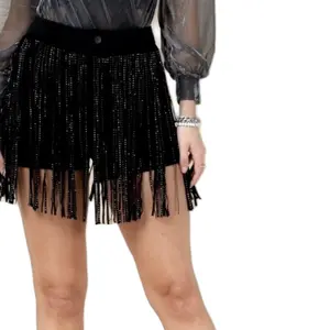 Feinge Black Fringe Shorts for Women - Stylish and Comfortable Fashion Piece