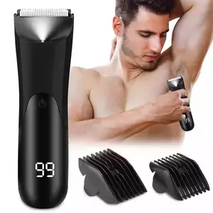 Smart Digital Display Ceramic Blade Body Hair Trimmer, Full-body Hair Clipper for Men, USB Rechargeable Trimmer, Type-C Charging with LED Light, Perfect Grooming Gift for Boyfriend & Husband