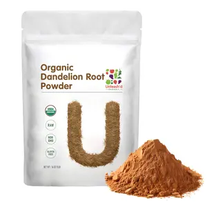 Organic Dandelion Root Powder 16 oz Unleash'd Organic For Tea and Beverages Vegan Friendly Detoxifies