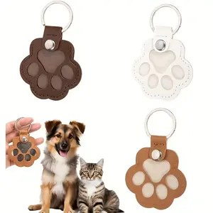 Cute Animal Paw Print Keychain Multifunctional Pet Hair Collector with Key Ring & Metal Buckle for Dog Cat Lovers Portable Decorative Key Organizer Quality Accessory Crochet Sad Hamster