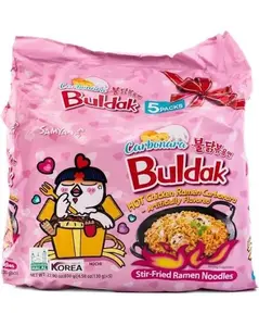 Samyang Buldak Spicy Carbonara Flavor 4.58 OZ (130g) 5pk Instant Korean Ramen