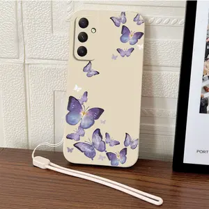 Cute Cartoon phone Case Cover for Samsung A55/A15/A25/A35/A05S/A04E/A14/A24/A34/A54/A03S/A13/A23/A33/A53/A12/A32/A52S/A21S/A51 Animation Design + tpu Hand Strap