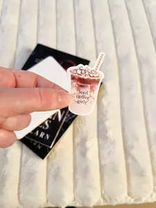 Iced Coffee Girly Kindle Sticker