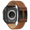 CrazyGrass Men's Magnetic Premium Leather Smartwatch Strap, Universal Fit for Smartwatches (44/45/46/49mm), Adjustable for 160-210mm Wrists, Magnetic Buckle, Business & Casual Style, Watch Not Included