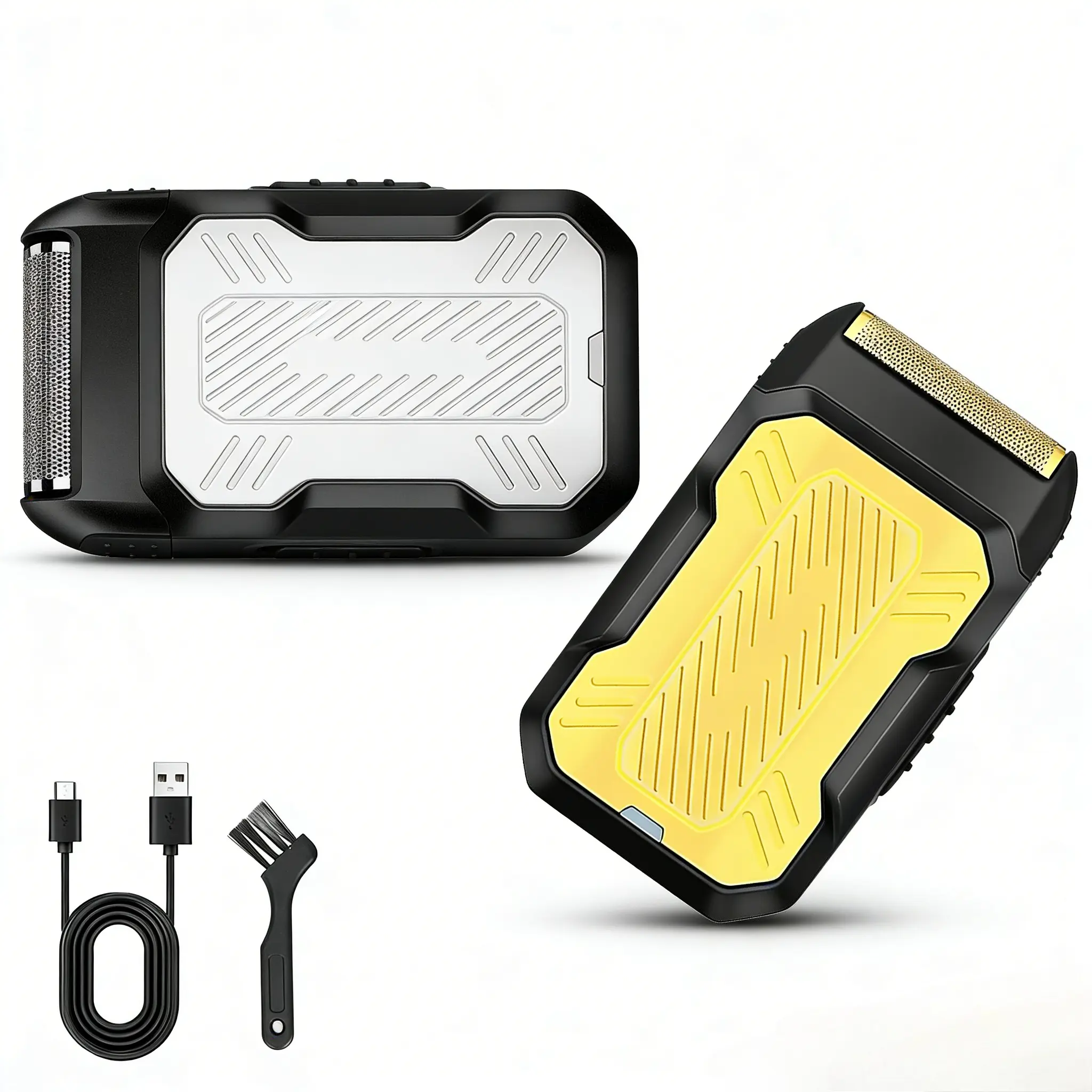 Electric Foil Shaver for Men - Portable USB Rechargeable Razor with Pop-Up Trimmer, Detachable Blade, Wet/Dry Use for Travel & Daily Grooming