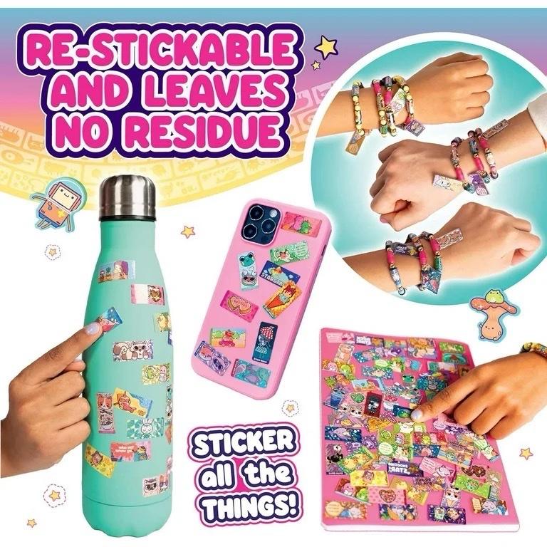 Sticki Rolls Sky Castle Sticki Rolls ANNA and ERIN BFF Pack - 160 Stickers for Wearable Sticker Bracelets with Quick-Grip Clasp System Diy Kits Creative Freedom